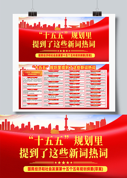 十五五规划里提到了这些新词热词学习解读展板