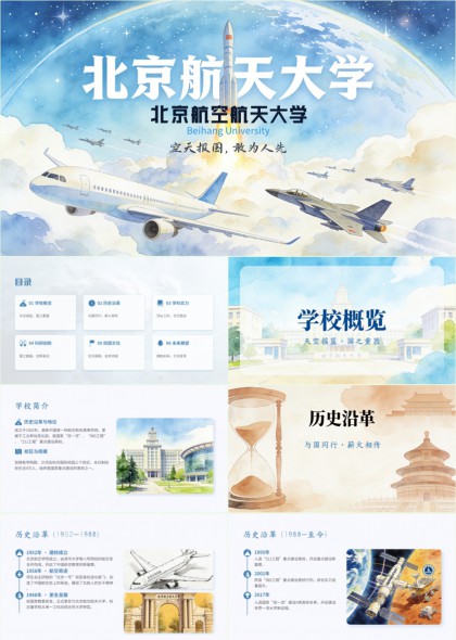 北京航空航天大学PPT模板