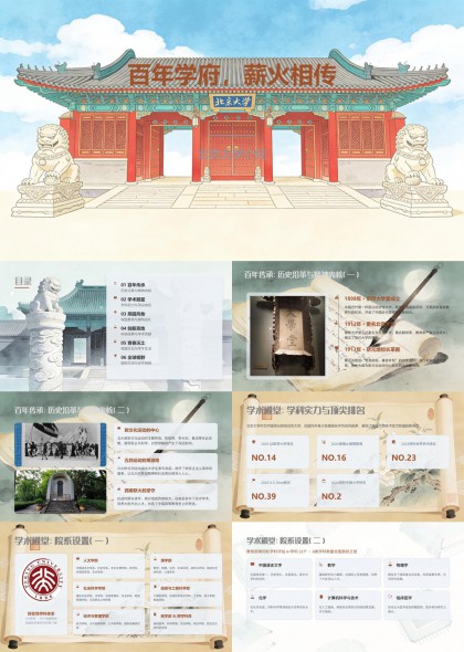 北京大学PPT模板
