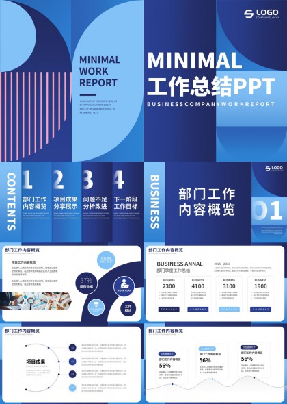 年度工作汇报部门规划PPT模板