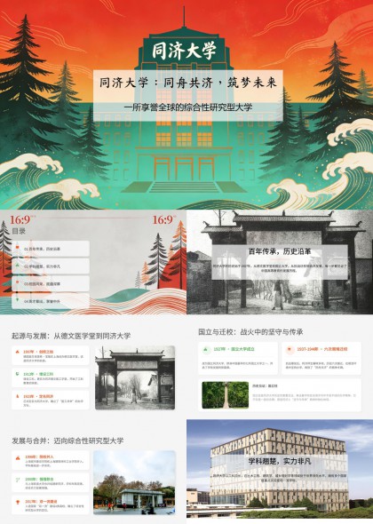 同济大学PPT模板