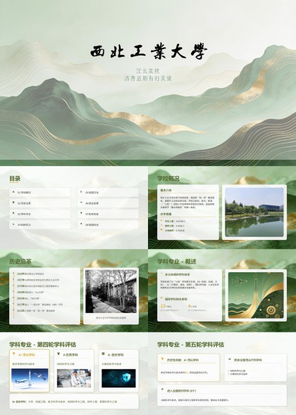 西北工业大学PPT模板