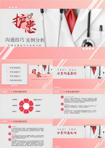 护患沟通技巧实例分析与常用方法总结PPT模板