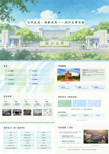 浙江大学PPT模板