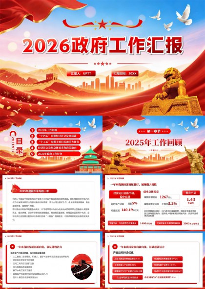 2026年政府工作报告PPT模板