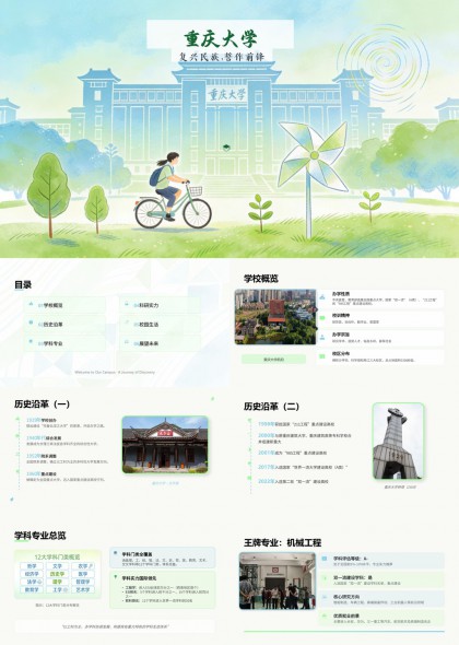 重庆大学PPT模板