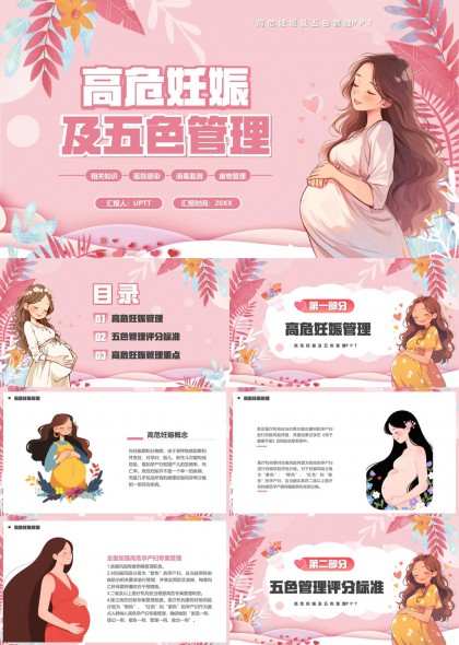 高危妊娠识别与五色分级管理规范详解PPT模板