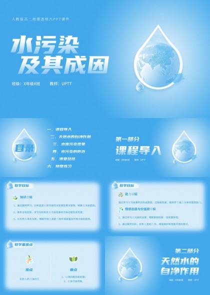 高中地理水污染及其成因教学课件PPT模板