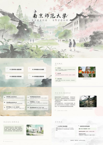 南京师范大学PPT模板