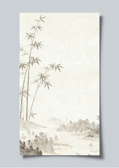 宋韵竹影淡雅山水留白意境宋式美学背景