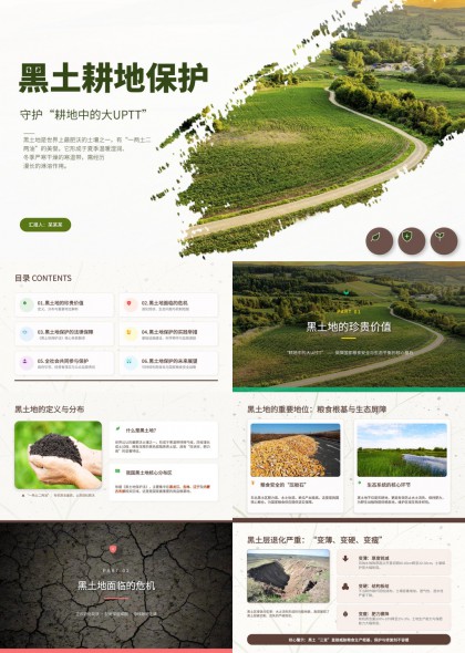 黑土地保护政策法规实践与可持续发展策略PPT模板