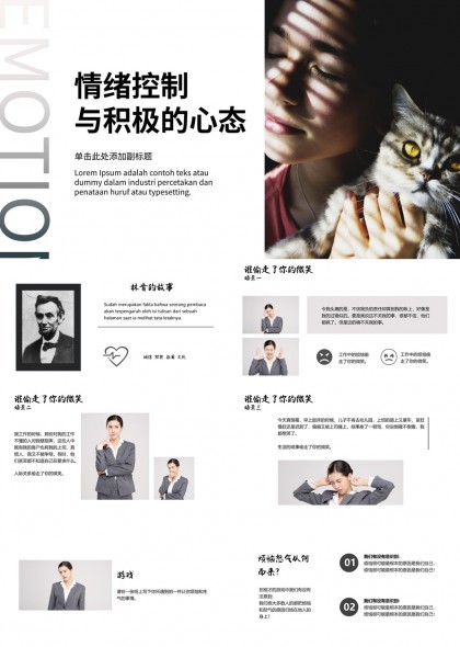 情绪控制与积极心态培养职场心理调适PPT模板