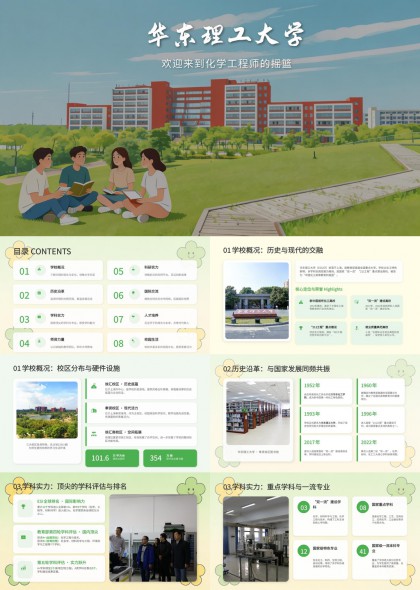 华东理工大学PPT模板