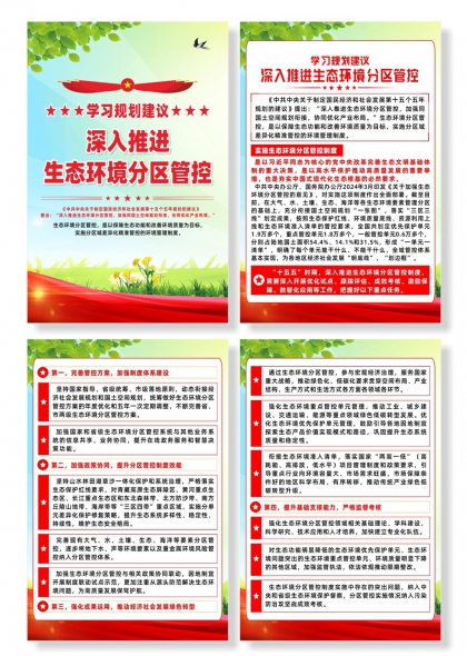 学习规划深入推进生态环境分区管控宣传海报