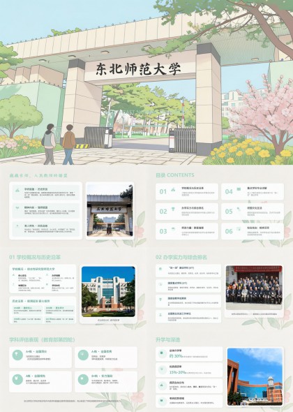 东北师范大学PPT模板