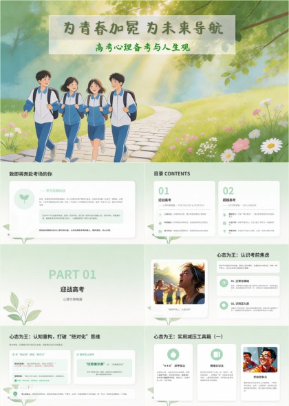 高考心理调适与人生规划PPT模板
