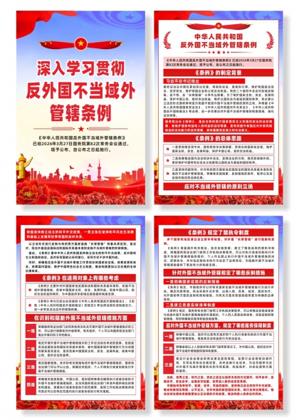 学习贯彻反外国不当域外管辖条例系列海报