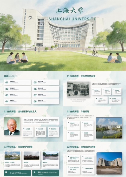 上海大学PPT模板