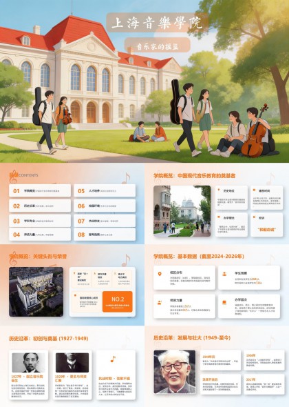 上海音乐学院PPT模板