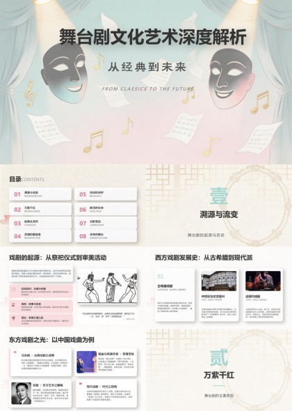 舞台剧文化艺术深度解析从经典到未来PPT模板