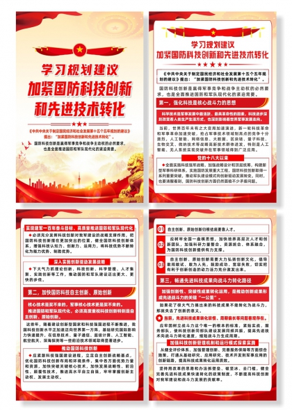 学习规划国防科技创新和先进技术转化宣传系列海报