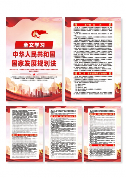 国家发展规划法全文学习宣传海报
