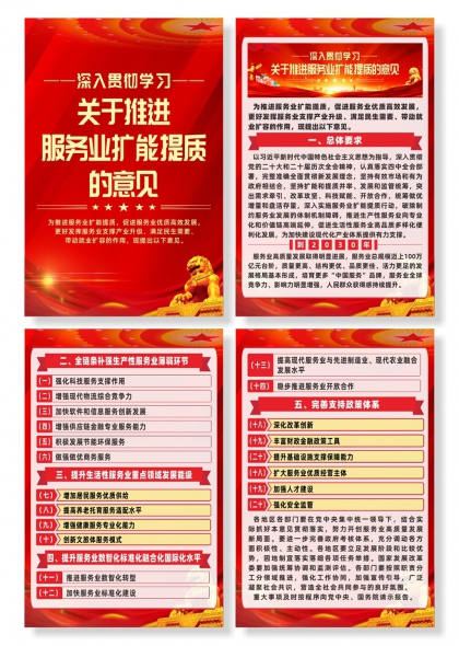关于推进服务业扩能提质的意见系列宣传海报