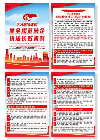 学习规划健全规范涉企执法长效机制宣传系列海报