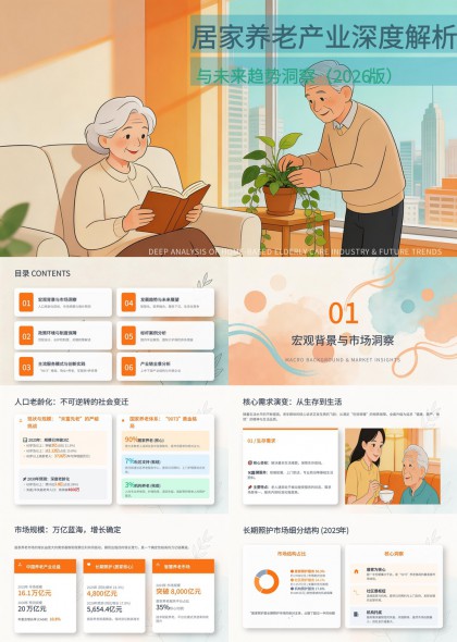 居家养老产业解析与洞察2026版PPT模板