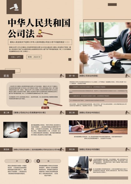 公司法关于解散清算程序与责任划分的法律实务解析PPT模板