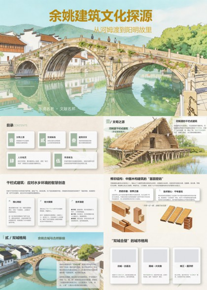 余姚建筑文化探源PPT模板