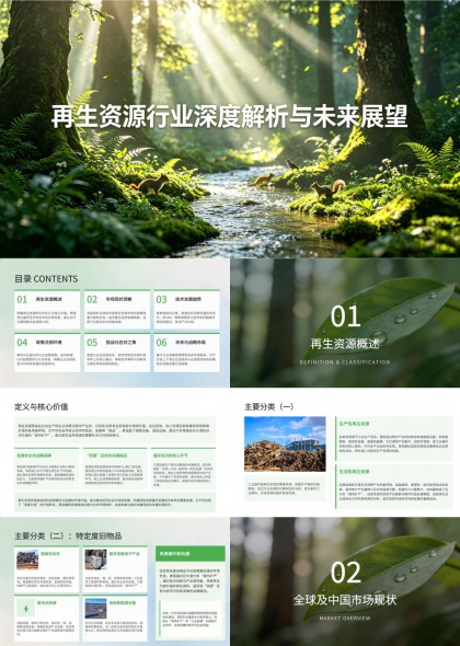 再生资源行业深度解析与未来展望PPT模板