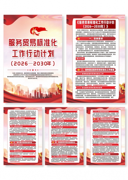 服务贸易标准化工作行动计划2026-2030宣传海报