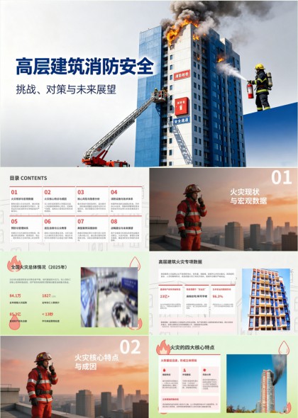 高层建筑消防安全PPT模板