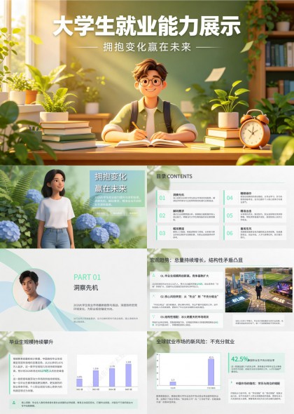 大学生就业能力提升与职业规划指导PPT模板
