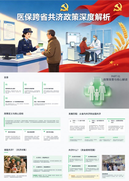 医保跨省共济政策深度解读与操作指南PPT模板