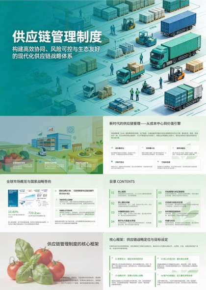 供应链管理制度现代化战略体系构建与数字化转型应用PPT模板