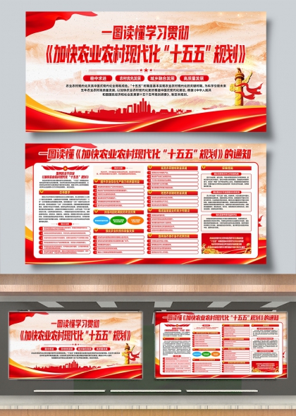 一图读懂加快农业农村现代化十五五规划展板