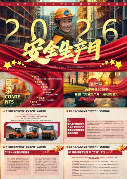 全国安全生产月十五条措施解读PPT模板