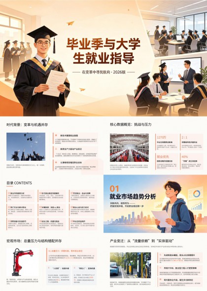 大学生就业指导与职业规划全攻略PPT模板