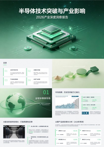 半导体技术突破与产业影响2026深度洞察报告PPT模板
