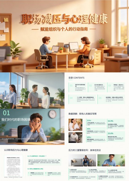 职场减压与心理健康赋能PPT模板