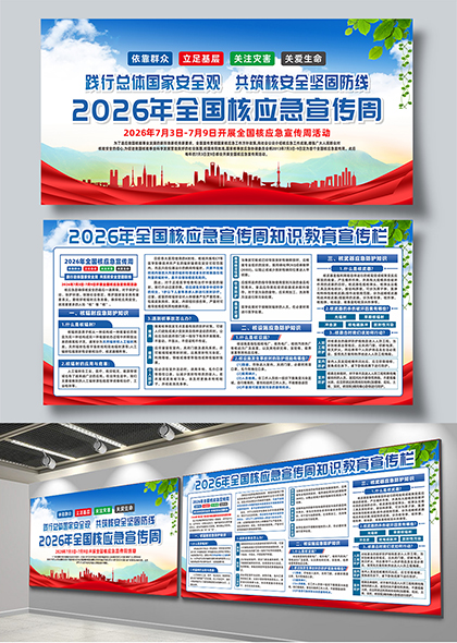 2026年全国核应急宣传周知识教育宣传栏展板