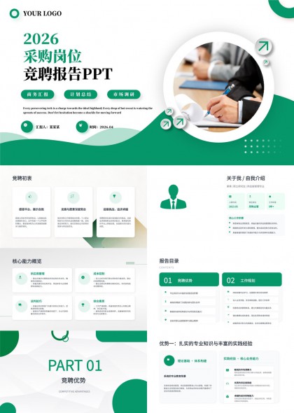 采购岗位竞聘述职汇报PPT
