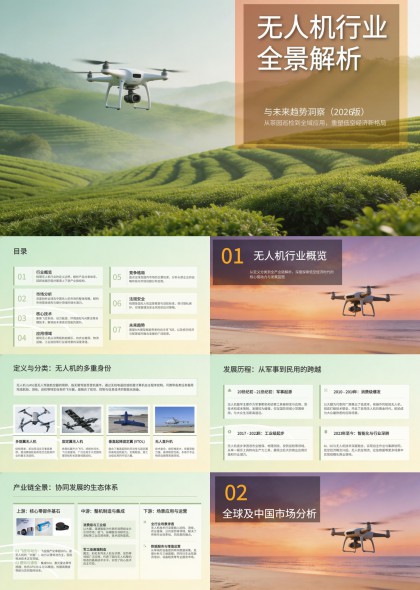 无人机行业全景解析与未来趋势洞察2026版PPT模板