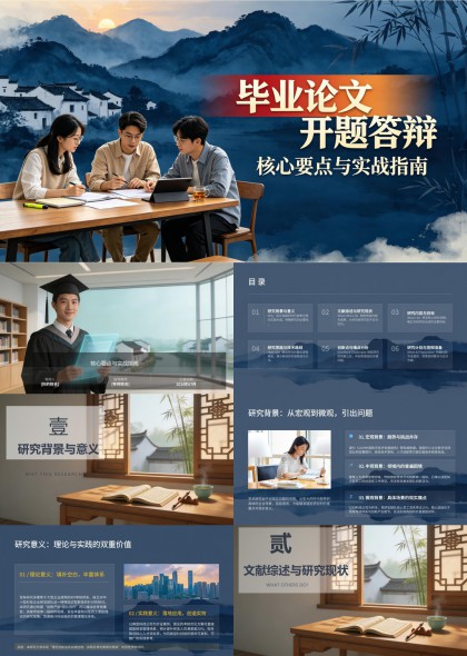 毕业论文开题答辩核心要点与实战指南PPT模板