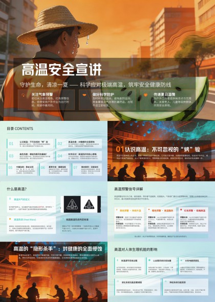 高温安全宣讲科普教育课件PPT模板