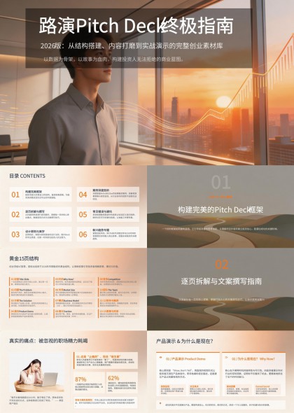 2026版创业商业计划Pitch Dec路演模板PPT模板