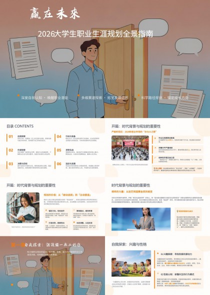 2026大学生职业生涯规划PPT模板