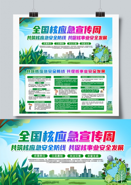全国核应急宣传周绿色生态科普展板